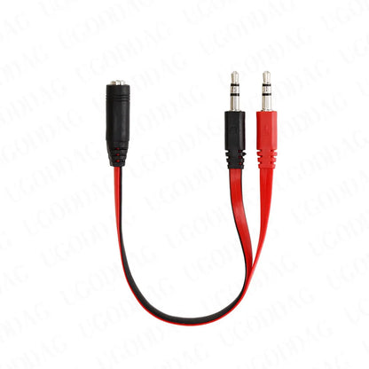 3.5mm AUX 1 Male to 2 Female Spliter Wire 3.5 Jack Audio Splitter Cable Headphone Earphone Speaker Stereo AUX Adapter Cord RT