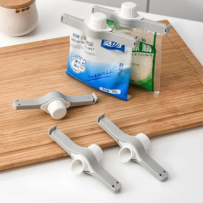 Armazenamento de cozinha alimentos lanche saco de vedação clipes parafuso tampa tempero saco leite em pó preservação clipe gadgets acessórios para casa