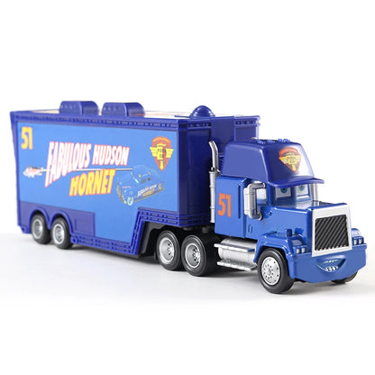 Disney Pixar Cars 2 3 Juguetes Rayo McQueen Camión Jackson Storm Tío Mack 1:55 Camión de fundición Modelo de remolque Niño niños Regalo