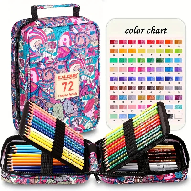 72/120/180/260 Color Lead Pencil Set - Vibrant Watercolor-Style Pencils, Erasable, Perfect for Artists & Beginners, Art Supplies