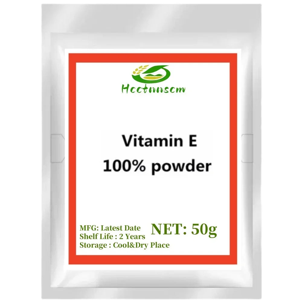 Suplementos de vitamina E en polvo y tocoferol. Suero regenerador antiarrugas. Blanqueador para acné localizado.