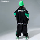 Hip Hop Girls Contrast Bomber Jacket Sport Pants Boys Street Dance Coat Streetwear Kids Jazz Clothes Set Children School Uniform
