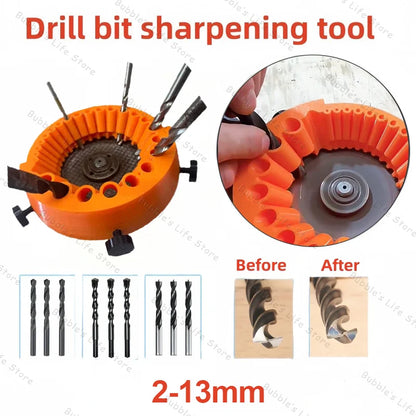 Multipurpose Drill Bit Grinding Sharpener Polishing Grinding Tool 125mm Angle Grinder Powered Tool Parts For 2-13mm Drill Bits
