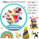 1000pcs Kids Crafts Art Supplies Kit Pipe Cleaners Pompoms Foam Stickers Feather Felt Cloth Button DIY Creative Craft Toy Gifts