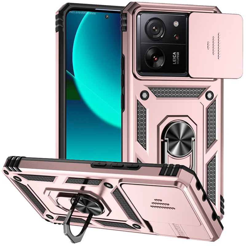 For Xiomi 13T 5G Case Car Magnetic Ring Holder Armor Shockproof Coque For Xiomi Mi 13T 13 T Xiaomi13T T13 Pro Lens Protect Cover