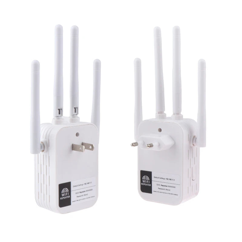 Repetidor WiFi de 300 Mbps, extensor WiFi inalámbrico, amplificador WiFi de 4 antenas, 5G, 2,4G, red de doble banda, enrutador de señal de largo alcance