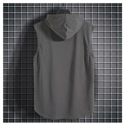 M-3XL regata masculina colete sem mangas camisetas com capuz masculino t camisa ginásio exercício esportes camisa de golfe estilo coreano casual cor sólida
