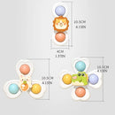 Suction Cup Spinning Toys for Kids, Cartoon Animal Spinner High Chair Tray for Window Bath Table Travel Gift for Children 3pcs per set 
