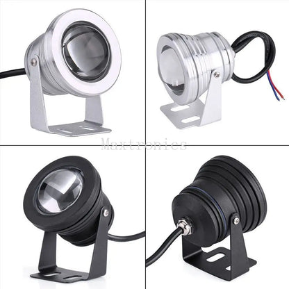 10w led luz subaquática rgb/branco/branco quente led luzes de inundação fonte piscina lagoa aquário holofote lâmpada jardim ip68 dc12v