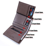 men wallet Genuine Leather Wallets For Men zipper Purse Vertical Business Wallets RFID anti-theft Credit Card Holder Money Bag