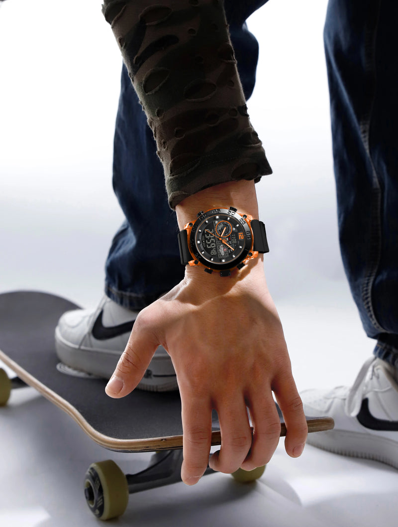 NAVIFORCE 6104 Fashion Sports Electronic Quartz Watch Men Calendar Luminous Outdoor Casual Digital Watches for Man reloj hombre