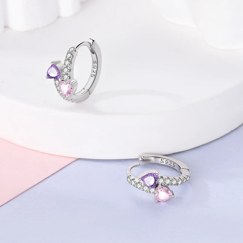 Real 925 Sterling Silver Colorful Dragonfly Butterfly Animal Earrings For Women Exquisite Birthday Anniversary Jewelry Gifts