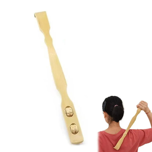Bamboo Portable Back Scratcher Wooden Body Roller Stick Backscratcher Wooden Scratching Backscratcher Massager