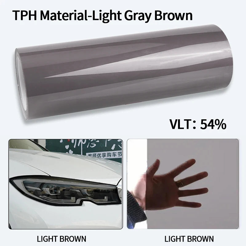 Car Headlight & Taillight & Fog Light Lamp wrap Film Smoke Black TPH PU PPF Protective Film For Car Styling Motorcycle Decorate