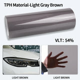 Car Headlight & Taillight & Fog Light Lamp wrap Film Smoke Black TPH PU PPF Protective Film For Car Styling Motorcycle Decorate