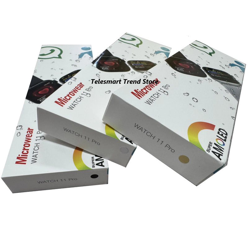 Top Amoled Watch11pro W11pro Smartwatch Microwear Smart Watch 11 W11 Pro IP68 Waterproof 46 mm Series11 Series10 With 1Gb ROM