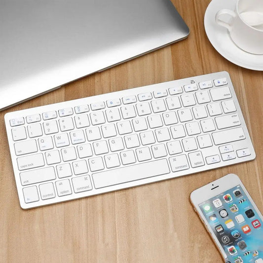 Teclado inalámbrico ultrafino de 78 teclas compatible con Bluetooth para iPad Air, iPad mini, Mac, PC y MacBook.
