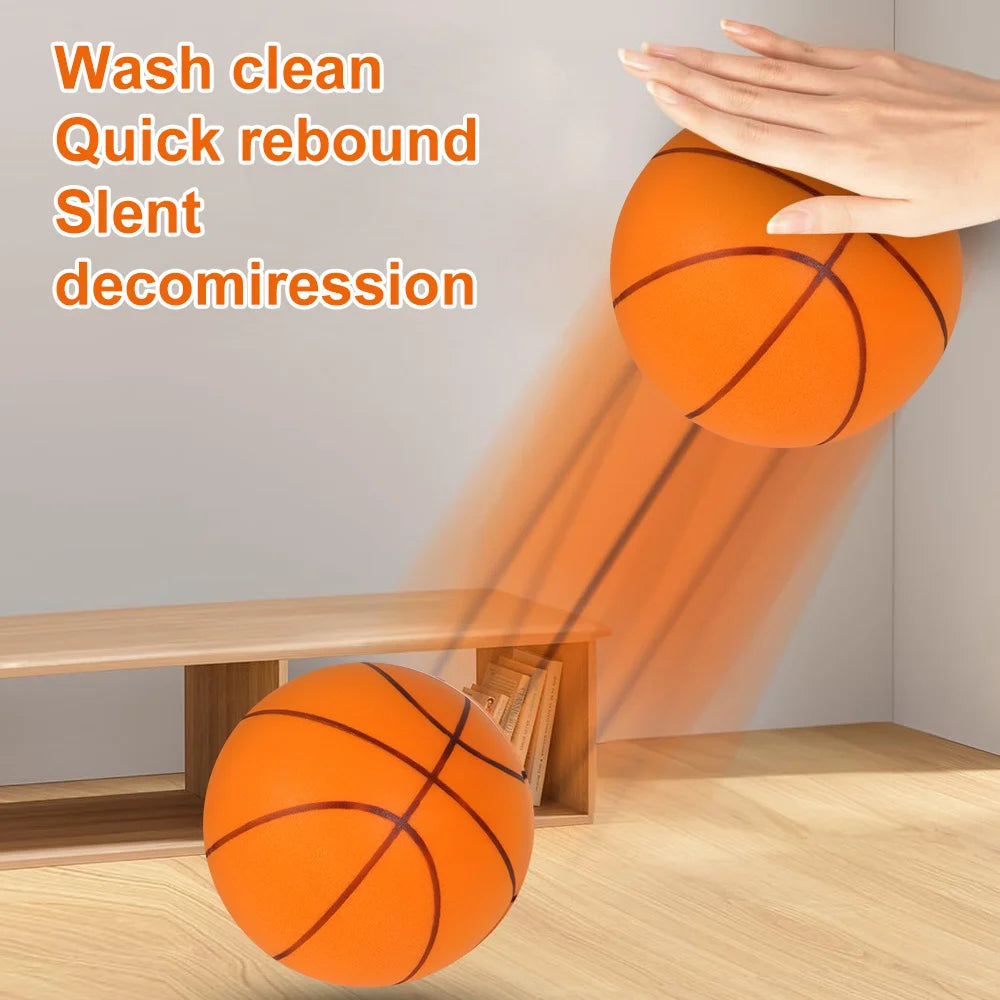 Silent Dribbling Basketball Indoor Foam Ball Size 3/5/7 High Bounce Noiseless Non-deforming For Indoor Training Basketball