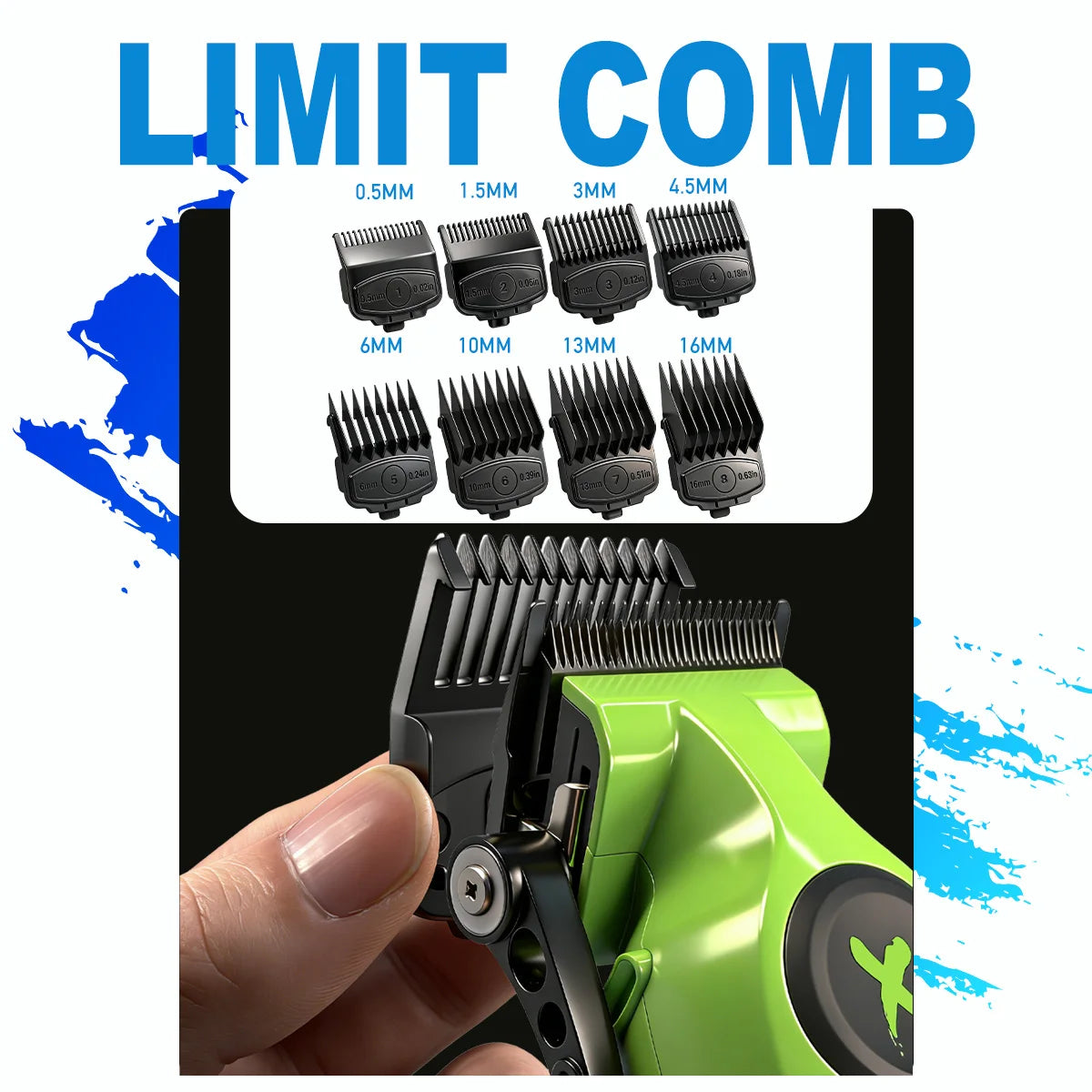 BRDCLIP New White Professional FA1C-T-609 Barber Hair Clipper Set Men's 10000RPM Electric Shaver Hair Trimmer Barbershop Tools