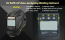 Welding Mask 1/1/1/1 Auto Darkening Welding Helmet 100x97mm Large View TRUE Color 4 Sensors for MIG MAG MMA Welder Machine