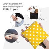 Custom Recycling Classic Black And White Polka Dot Shopping Bag Women Tote Bag Portable Grocery Shopper Bags