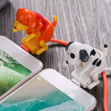 Funny Dog Fast Charger Cable Data Cable For iPhone IOS Android Type-C Mobile Phone Charging Line Prank Gifts Phone Accessories ﻿