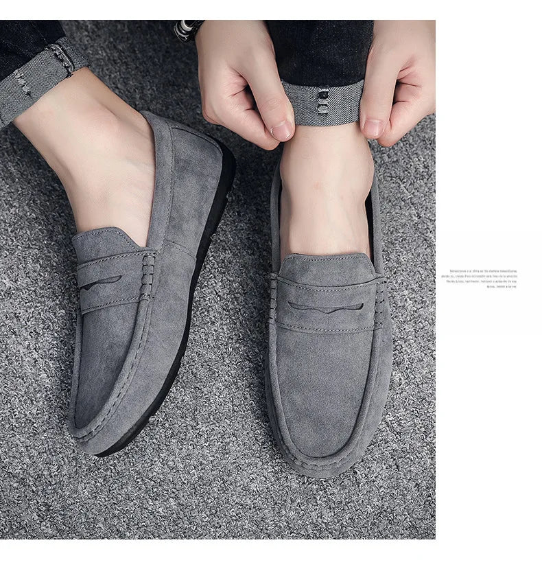 New Men's Loafers, Lightweight and Breathable Casual Shoes, Men's Flat Driving Shoes, Soft Sole Slip-on Business Shoes, Moccasins