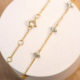925 Sterling Silver Plated Bracelet for Women, 18K Gold, Shiny Zircon Flower, Korean Temperament, Exquisite Jewelry Gifts 