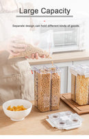 3L Cereal Dispenser Four-Compartment Sealed Container Moisture-Proof Stacked Snack Coffee Grain Storage Box Organizer Kitchen