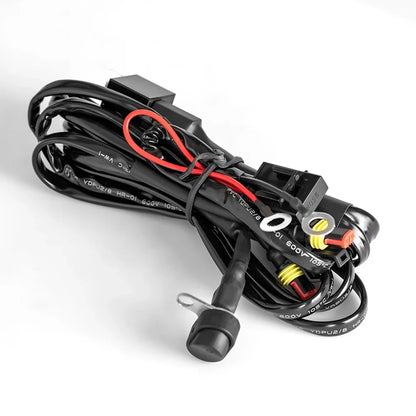 Motorcycle Fog Light Wiring Harness LED Lamp Headlamp Refit Relay Wire Motorbike Spotlight Cable Accessory