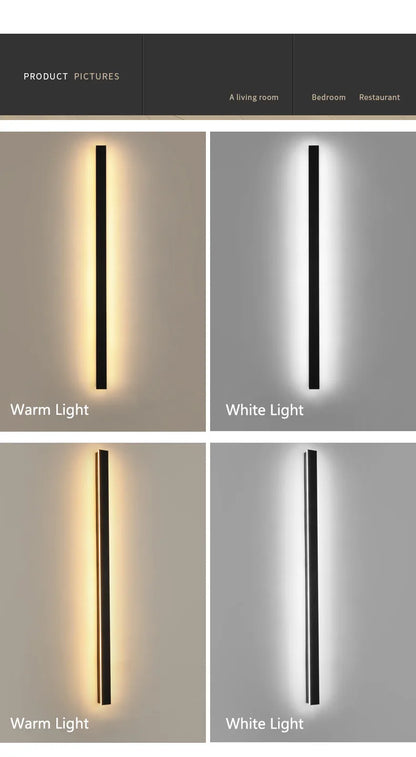 Outdoor waterproof wall lamp LED  strip background wall lamp stair garden lamp living room bedroom bedside ip65 wall lights
