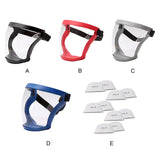 Máscara de protección facial completa antiniebla con filtro antisalpicaduras máscara antigotitas gafas para la cabeza gafas esféricas espaciales