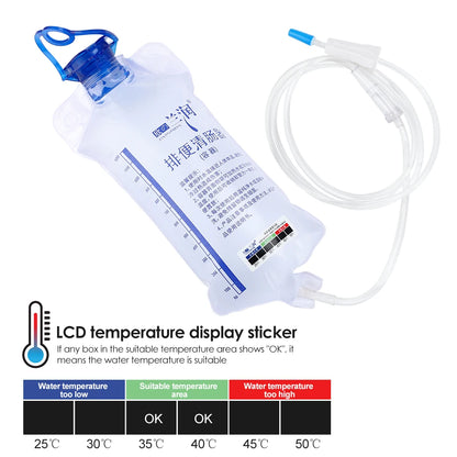 Reusable Enema Bag Colon Irrigator Feminine Hygiene Health Care Weight Loss Silicone Water Detox Douche Anal Vagina Cleaner