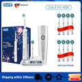 Oral B Electric Toothbrush Pro 4000 3D Action Daily Clean Teeth Visible Pressure Sensor 4 Modes Gum Cares Waterproof Rechargeabl
