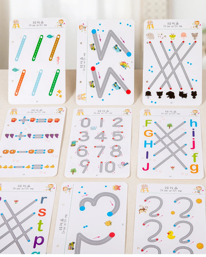 Magical Tracing Workbook Children Montessori Drawing Book Education Reusable Magic Practice Copybook Pen Control Training Book