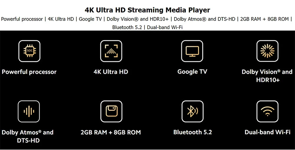 Global Version Xiaomi Mi TV Box S 2nd Gen 4K Ultra HD BT5.2 2GB 8GB Google TV Google Assistant Smart TV Box