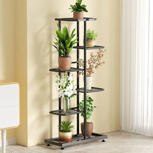 Soporte para plantas y flores, de 4, 6 y 8 niveles, para macetas, para balcón, interior, multicapa, para plantas suculentas y flores.