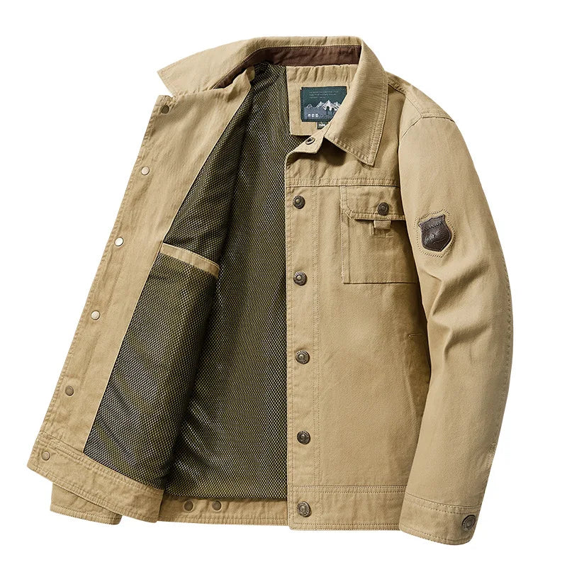 Spring Autumn Jacket Men Cotton Windbreaker Bomber Coat Military Men's Tactics Jackets Man Cargo Casual Jacket Mens Clothes 2024