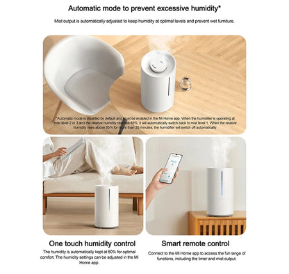 XIAOMI MIJIA Smart Antibacterial Humidifier 2 For Home 4.5L UVC 99.9% Sterilization Air Humidifier Aroma Essential Oils Diffuser