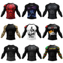 Custom Hot Sale Cody Lundin Wrestling BJJ Jiu Jitsu Rash Guard For Men 3D Sublimation Tattoo Tight Long Sleeve kickBoxing Jersey