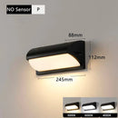 Led Outdoor Wall Light Waterproof IP65 Motion Sensor Led Outdoor Lighting Porch Lights Balcony Garden Lights Outdoor Wall Lamp