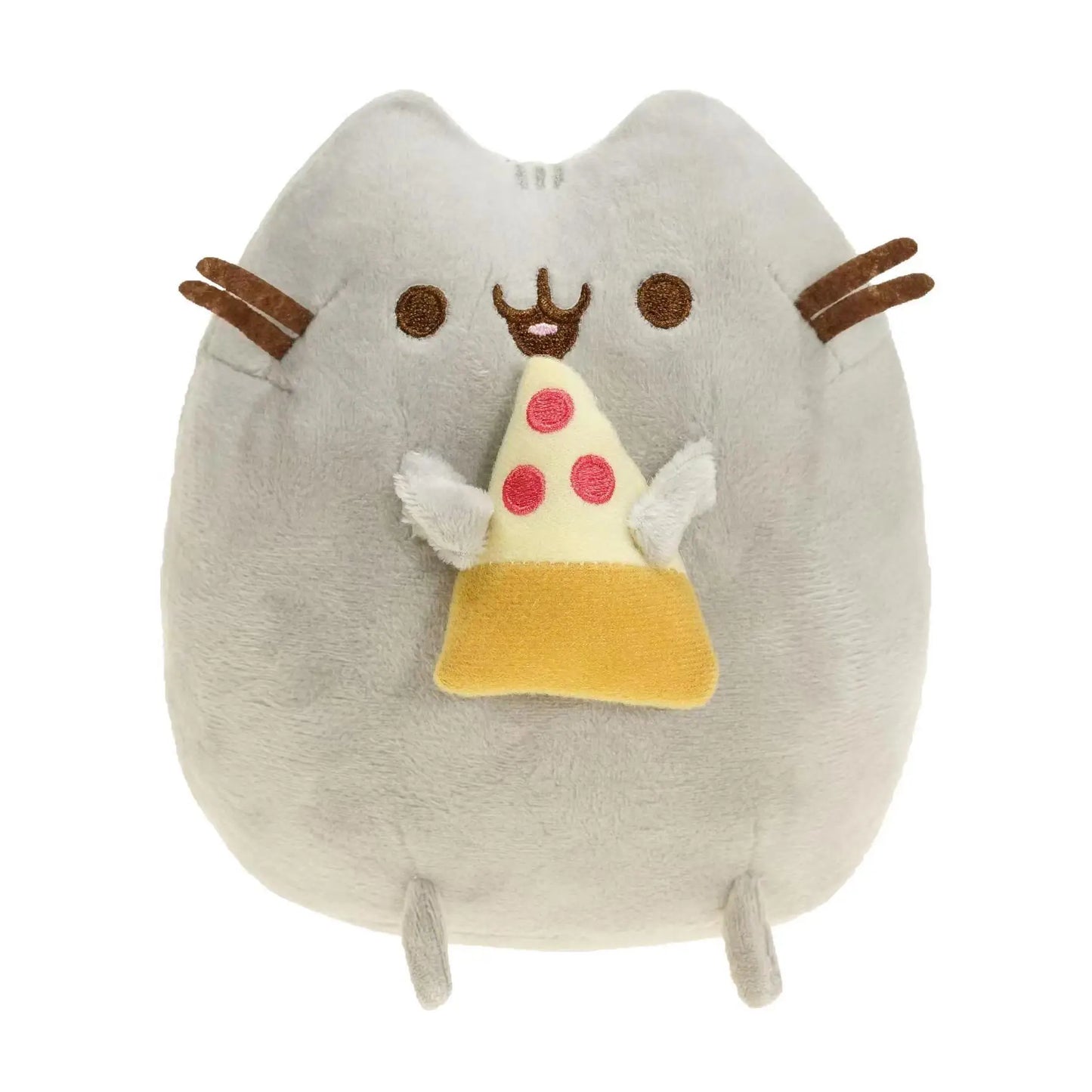 Peluche de gato de imitación de 15 cm, suave, color blanco y gris, ideal como regalo de cumpleaños para niñas y mascotas.