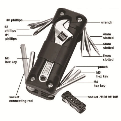 Motorcycle Multifunction Tool Kits Multitool Tire Repair Tool Set with Screwdriver Chain MTB Road Cycling Motorcycle Tools