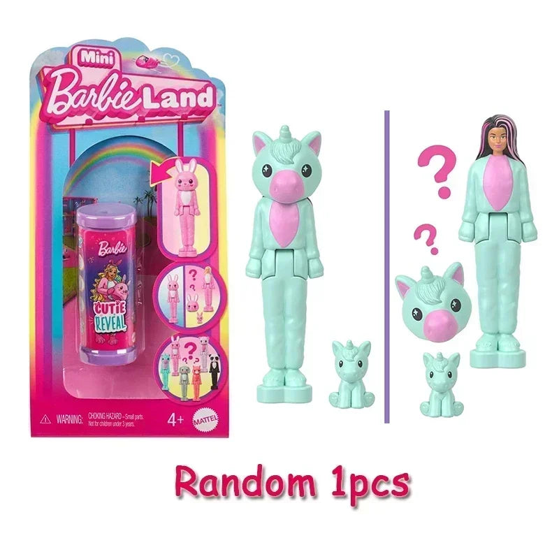Barbie Color Reveal Mini Fashion Doll with Nail Polish Shell Accessories and Changeable Outfits Micro Dolls Toys Gift for Girls