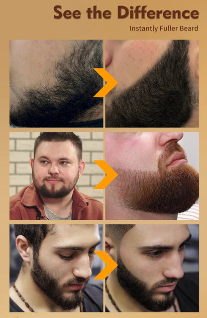 Waterproof Beard Pen Filler Men Moustache Coloring Pen Beard Coloring Filling Enhancer Black Fiber Hair Beard Stuffing Pen Tool
