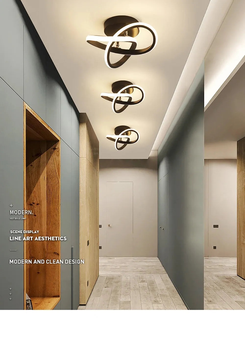 Lámparas de techo LED para pasillo, modernas y minimalistas, para sala de estar, balcón, entrada, escalera, decoración del hogar, accesorios LED brillantes.