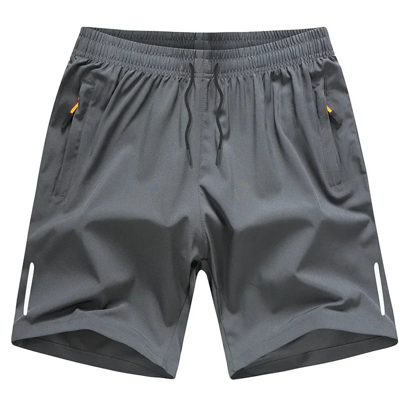 Verão dos homens shorts de seda gelo correndo ginásio esporte shorts secagem rápida respirável praia calça curta fitness jogging legal casual roupas esportivas