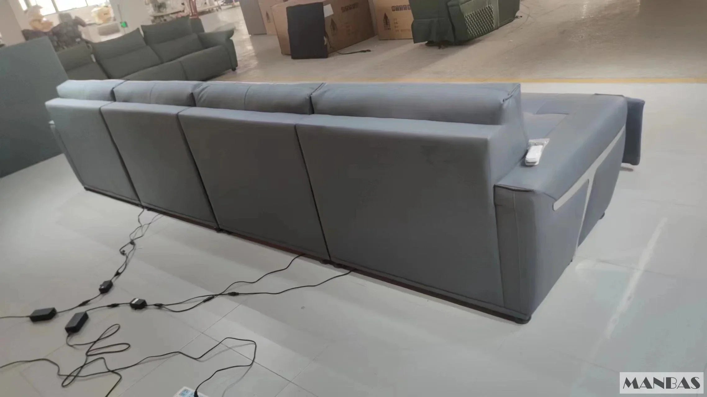 MINGDIBAO Electric Convertible Sofa Bed Italian Genuine Leather Sleeper Couch Multifunction Folding Sofas Beds for Cinema Room