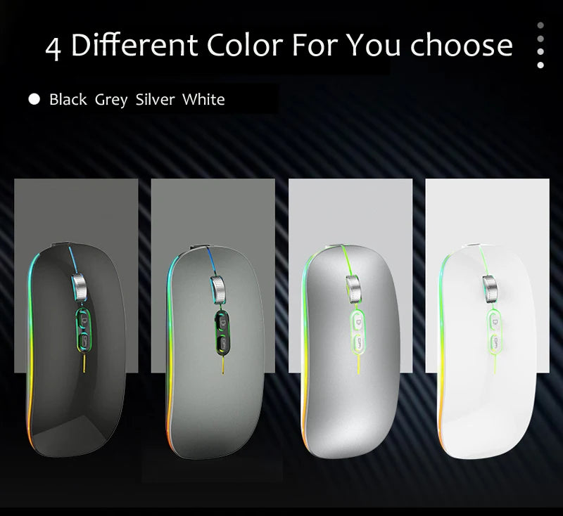 Bluetooth Mouse for Asus ZenBook 14 UX433 Vivobook Flip 14 12" M420 R211 Laptop PC Wireless Mouse Rechargeable Mute Gaming Mouse