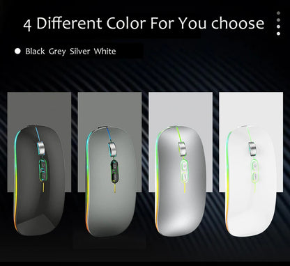 Bluetooth Mouse for Asus ZenBook 14 UX433 Vivobook Flip 14 12" M420 R211 Laptop PC Wireless Mouse Rechargeable Mute Gaming Mouse